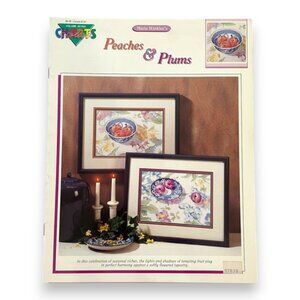 Peaches and Plums by Maria Winkler Beautiful Floral Cross Stitch Pattern Booklet